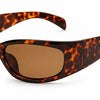 Tortoiseshell women's sunglasses with brown polarized lenses, stylish UV protection for everyday wear