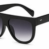 flat top black ladies modern sunglasses