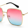blue pink ladies retro square sunglasses