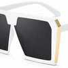 stylish oversized white ladies sunglasses