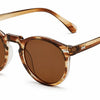 brown amber round polarised sunglasses
