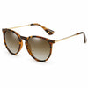 Tortoiseshell women's sunglasses with gold arms and gradient lenses, UV protection, stylish design