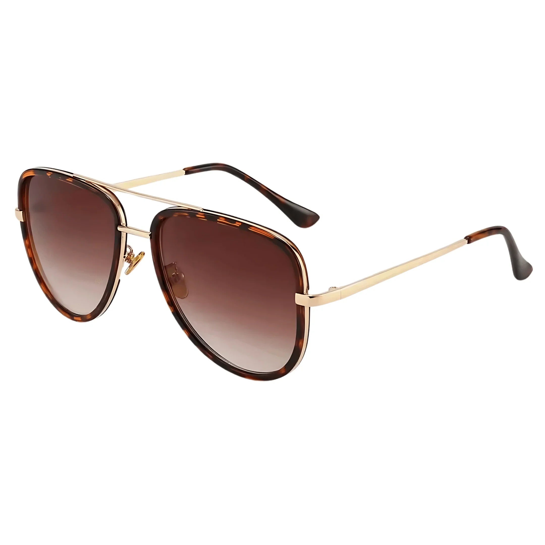 Aviator women’s animal print Sunglasses - Brown Lenses Voyager Womens Fashion Aviator Sunglasses main image 3