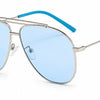 blue oversize ladies aviators