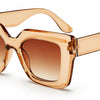 clear amber oversized ladies sunglasses