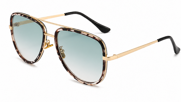 quay inspired gold frame ladies aviator sunglasses