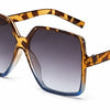 Sunglasses with leopard print frame and gradient lenses 