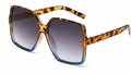 Tortoiseshell oversized sunglasses with gradient lenses, stylish women's UV protection shades