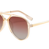Stylish aviator sunglasses with gold frame and gradient lenses, UV protection for women