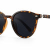Tortoiseshell round sunglasses with polarized UV protection lenses for women