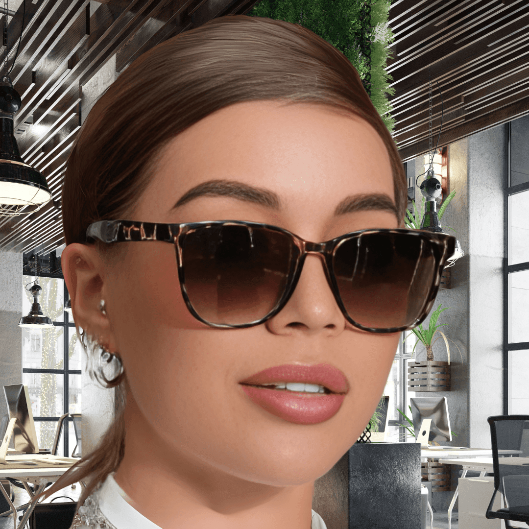 Leopard print oversized sunnies – Ariah by Fox Shades
