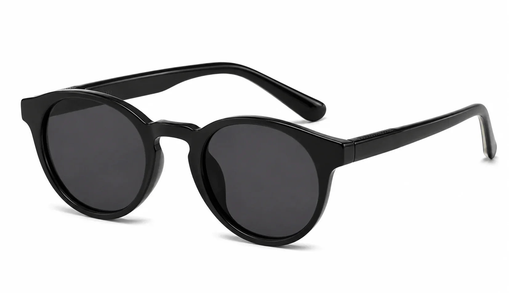 polarised black sunglasses with round frame