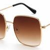 square frame aviators gold tea