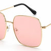 mirror pink and gold frame ladies sunglasses