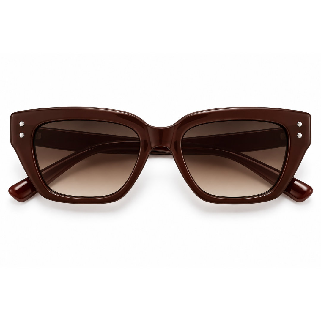 Shelby oversized square sunglasses with sculpted front and broad temples
