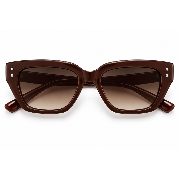 Shelby oversized square sunglasses with sculpted front and broad temples