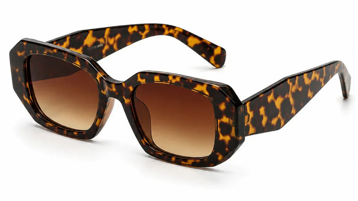ladies geometrical style tortoise sunglasses