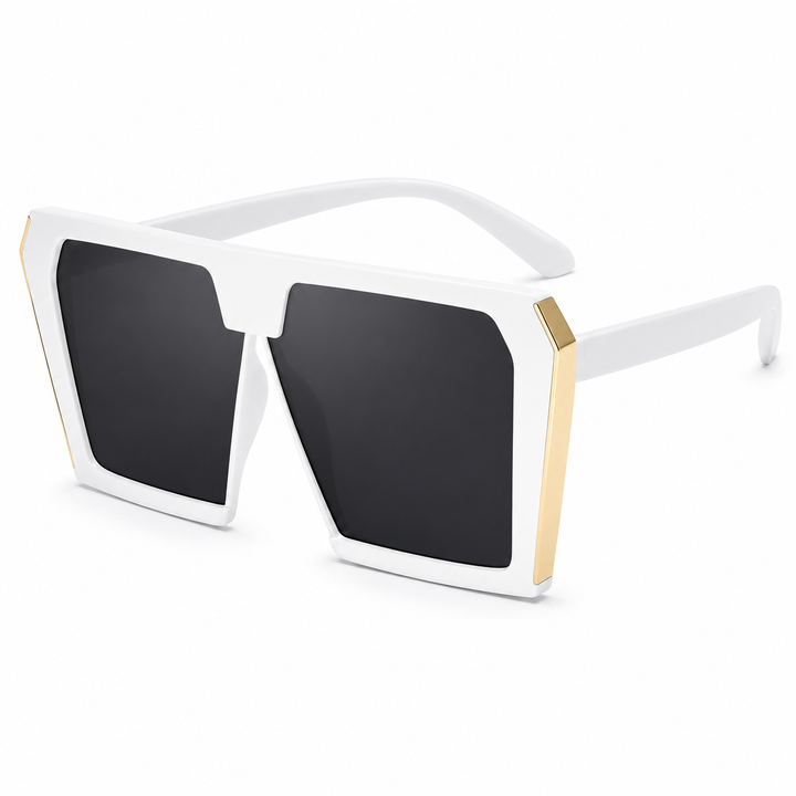 stylish oversized white ladies sunglasses