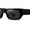 Stylish black square sunglasses with UV protection and polarization for women