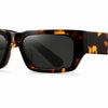Tortoiseshell square sunglasses with polarized UV protection lenses for women