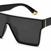 black gold flat top sunglasses