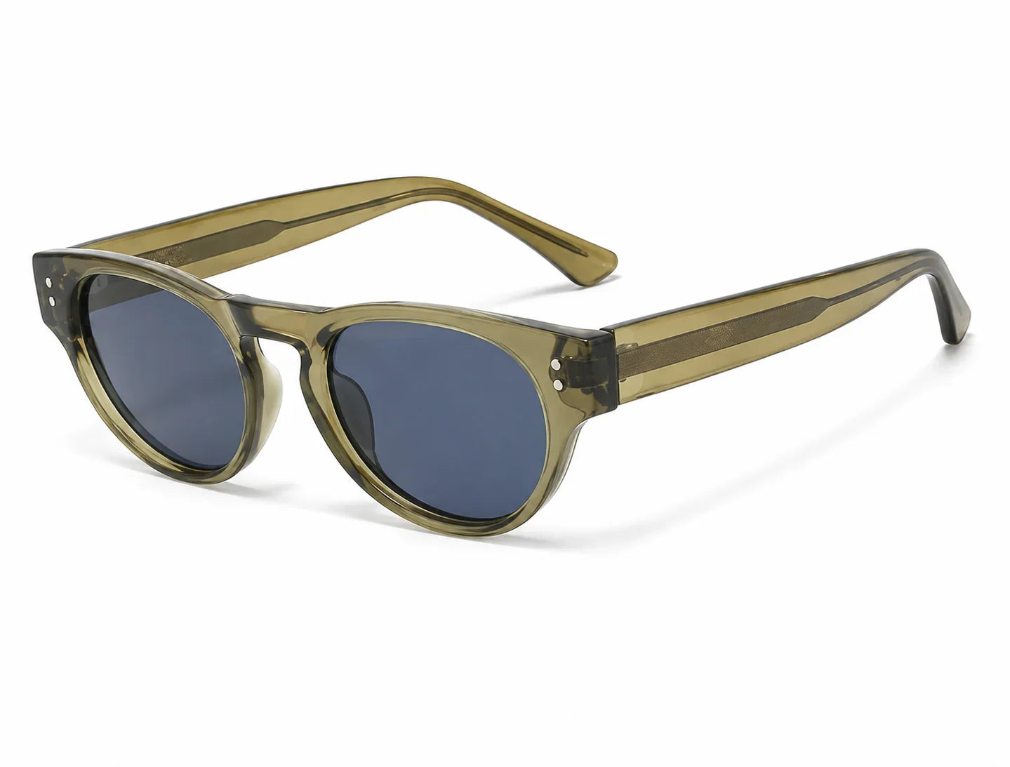 Brooklyn lightweight round sunglasses with polarised lenses