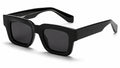 Black square frame sunglasses with dark lenses, stylish and modern design for women