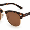 Tortoiseshell women's sunglasses with brown polarized lenses and gold trim, stylish UV protection