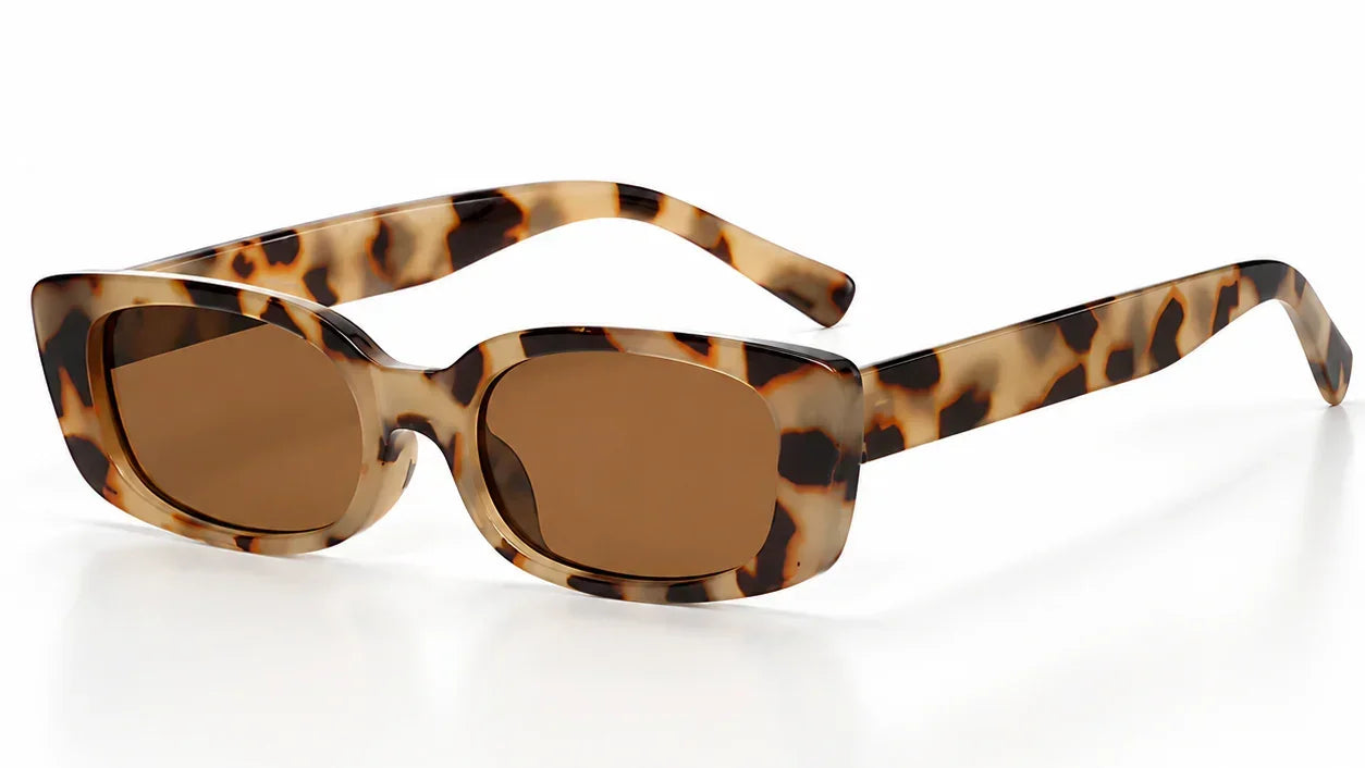 Tortoiseshell women's sunglasses with brown lenses, stylish and UV protective