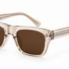 Lauren Champagne square sunglasses with transparent frame