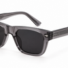 Lauren smoky grey square sunglasses with transparent frame