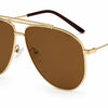 oversize gold tea aviators