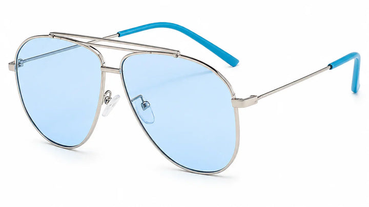 blue oversize ladies aviators