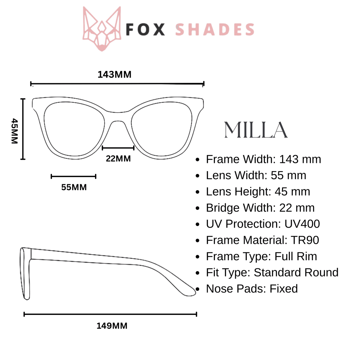 Milla - Fox Shades