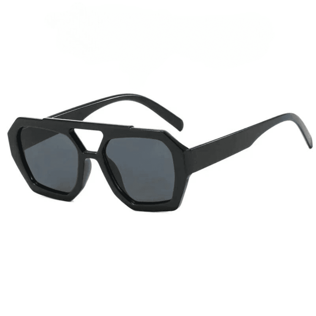 Oversized women’s sunglasses with double bridge design