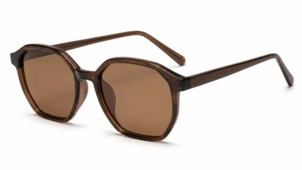 Parker brown luxury geometric sunglasses for women