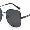 black square frame aviator style sunglasses