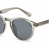 Grey round sunglasses with transparent frame