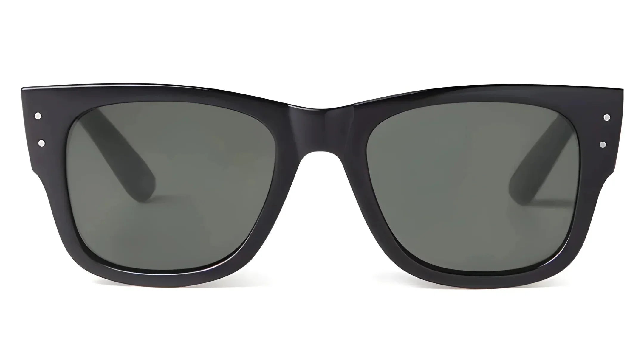 Stylish black wayfarer sunglasses with polarized lenses and UV protection for women