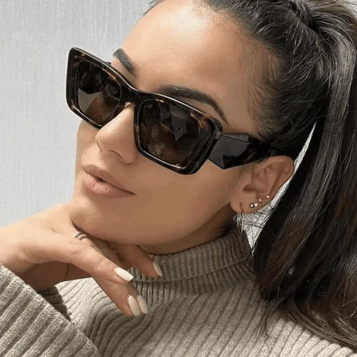 Stylish oversized tortoiseshell sunglasses with UV protection for women, modern fashion accessory