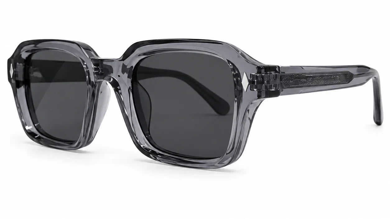 Stylish square-frame sunglasses with dark lenses and UV protection for women